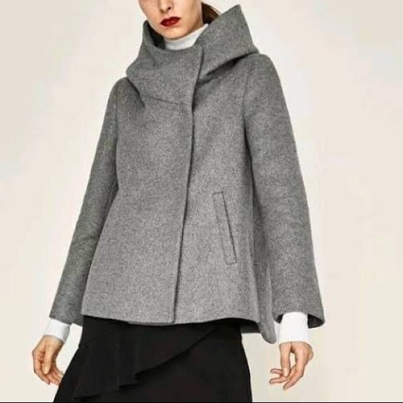wrap collar jacket zara